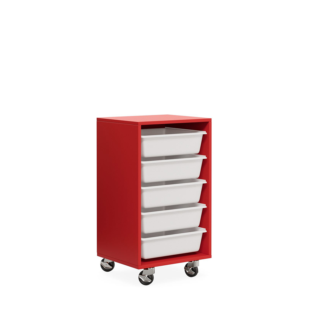 Mobile Tote Box Melamine Trolley 2