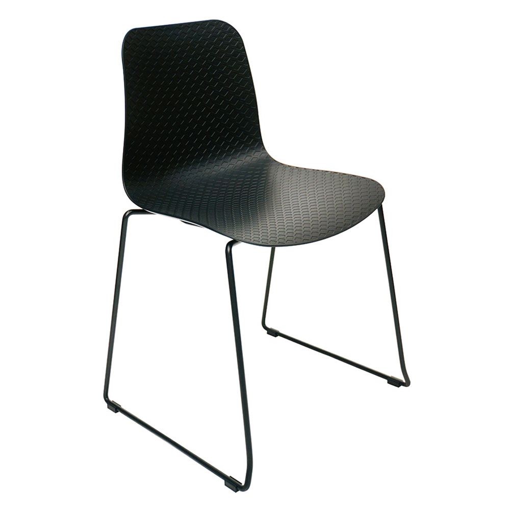 Emboss Black Sled Chair