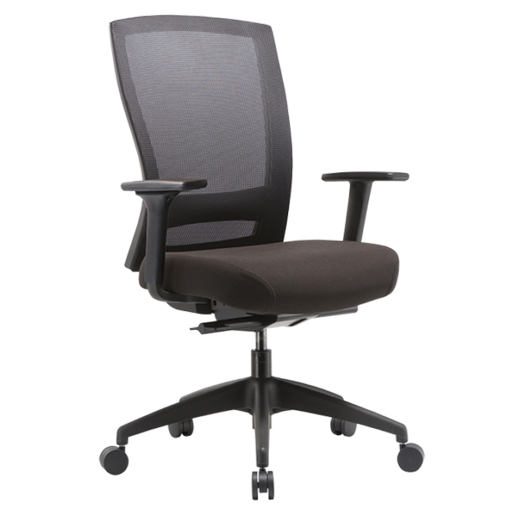 Mentor Mesh Task Chair Black with Arms
