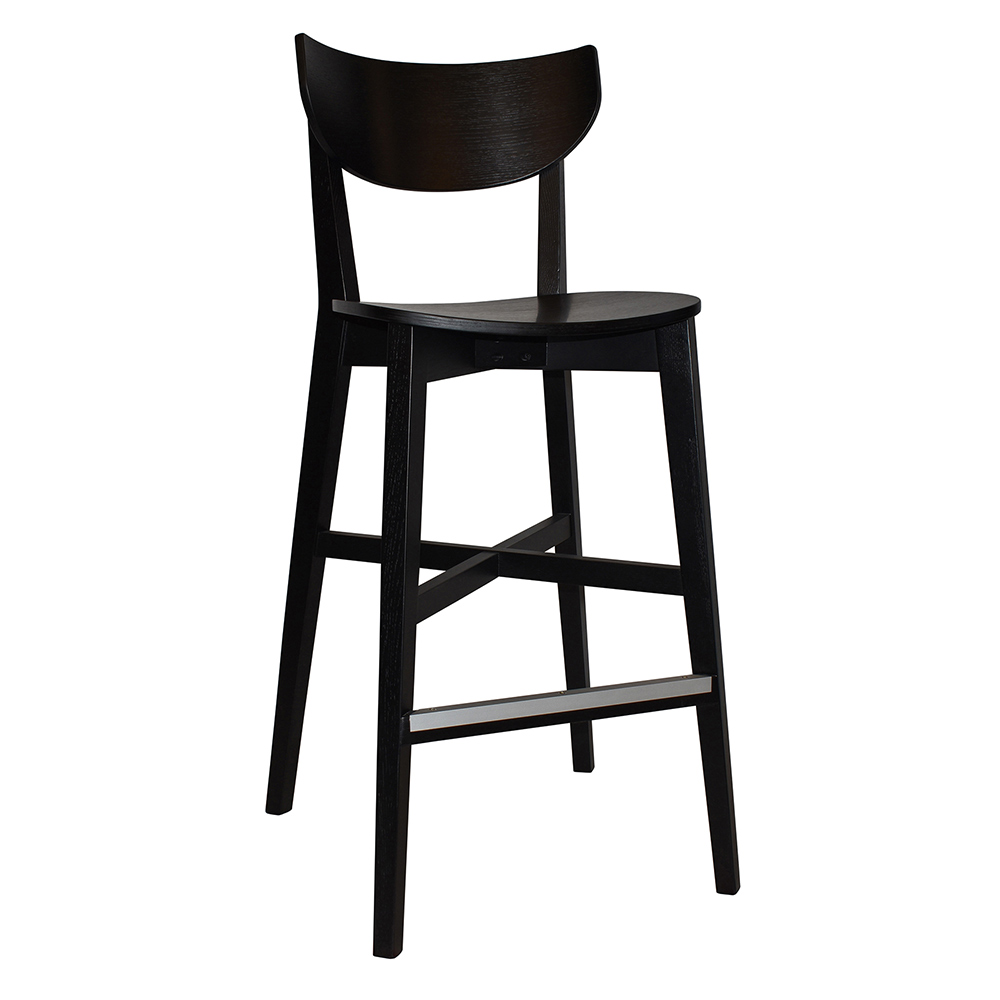 Rialto stool in black stained ash