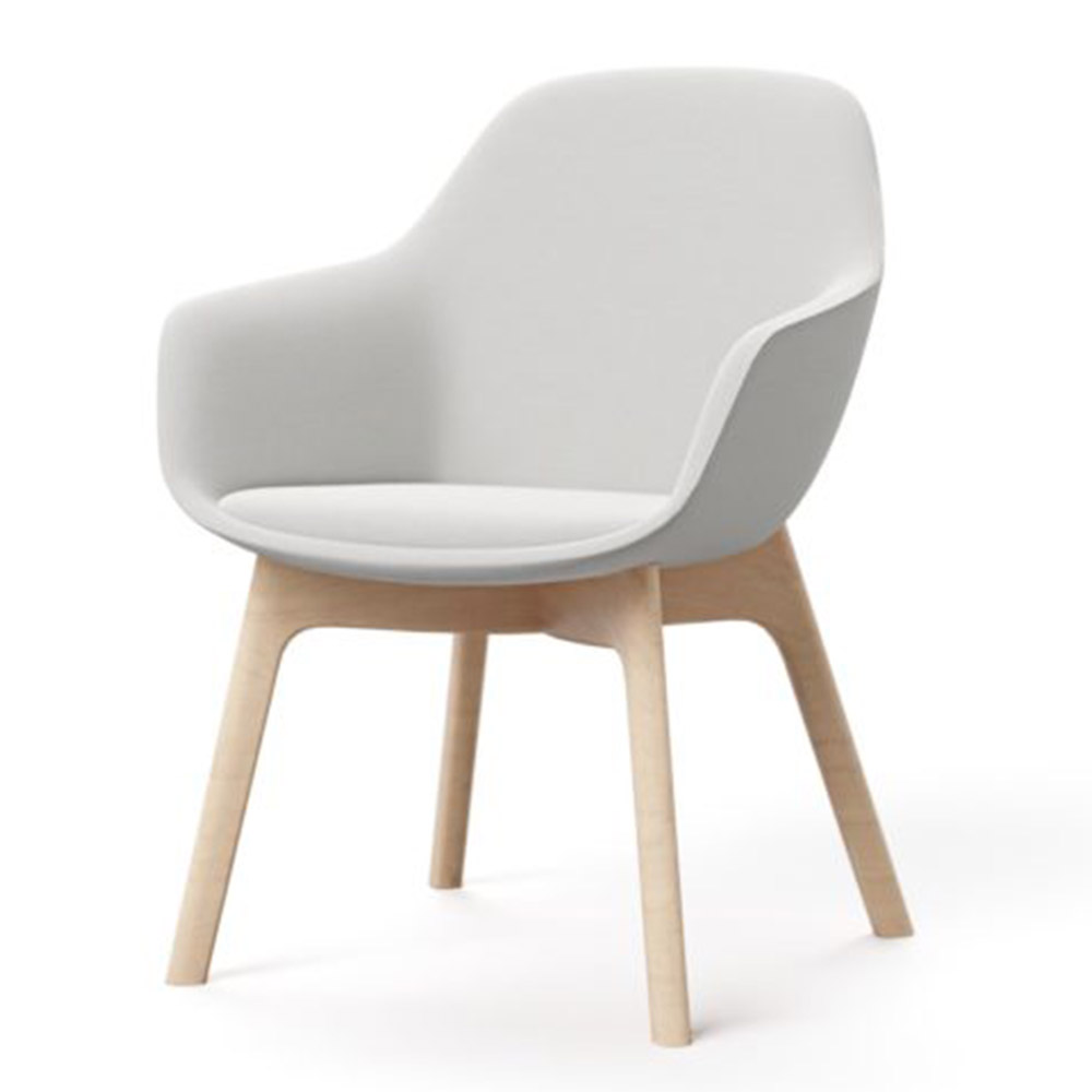 Arena timber leg chair grey upholstery