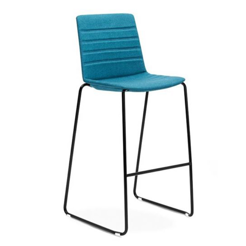 Carlo stool blue upholstery