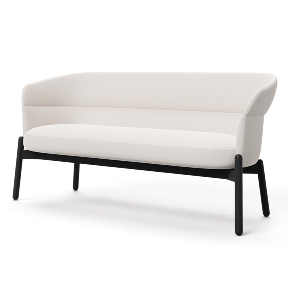Jara Sofa white upholstery black frame