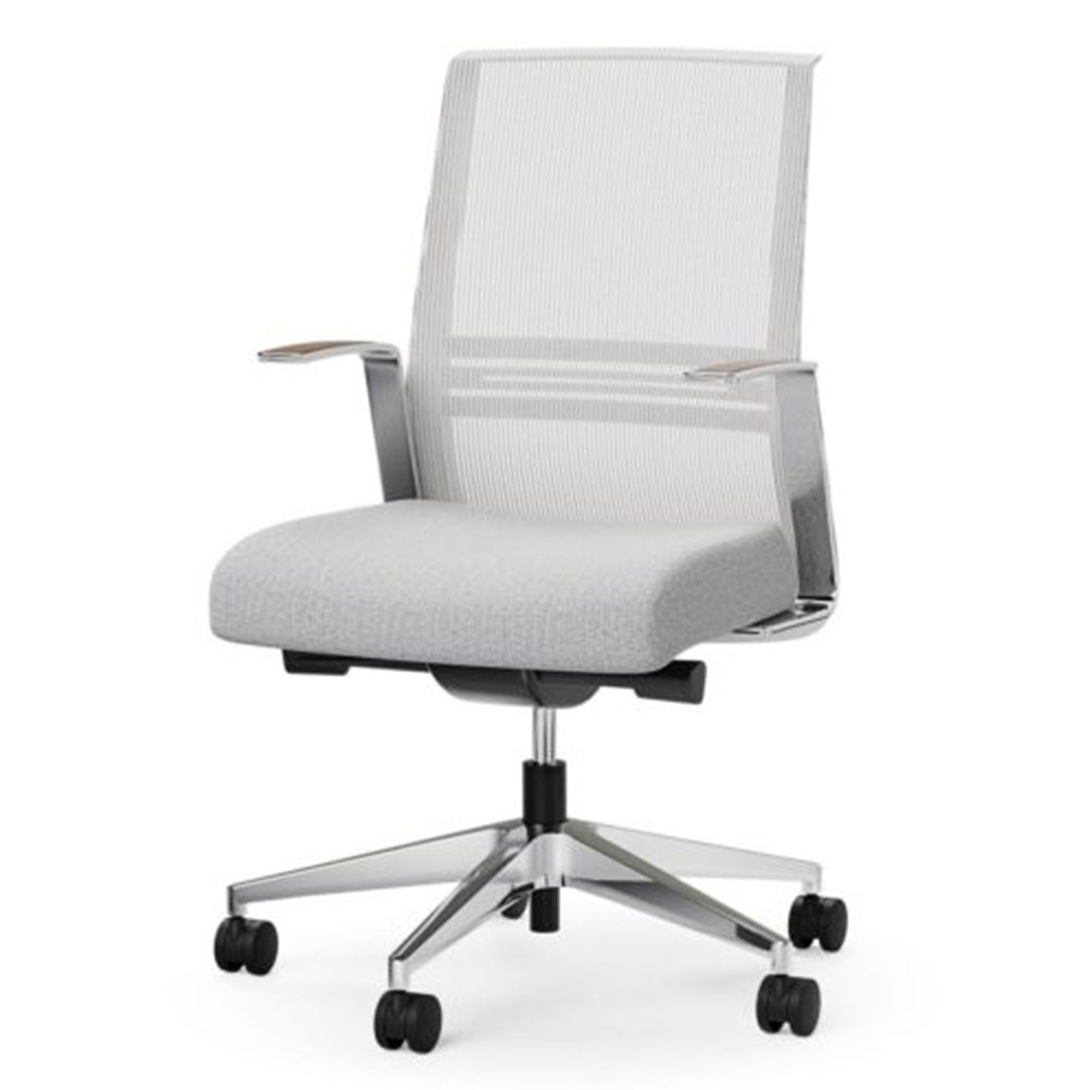 Joya executive task chair with mesh back in light grey