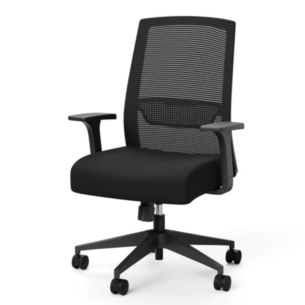 Juno black nylon task chair mesh back
