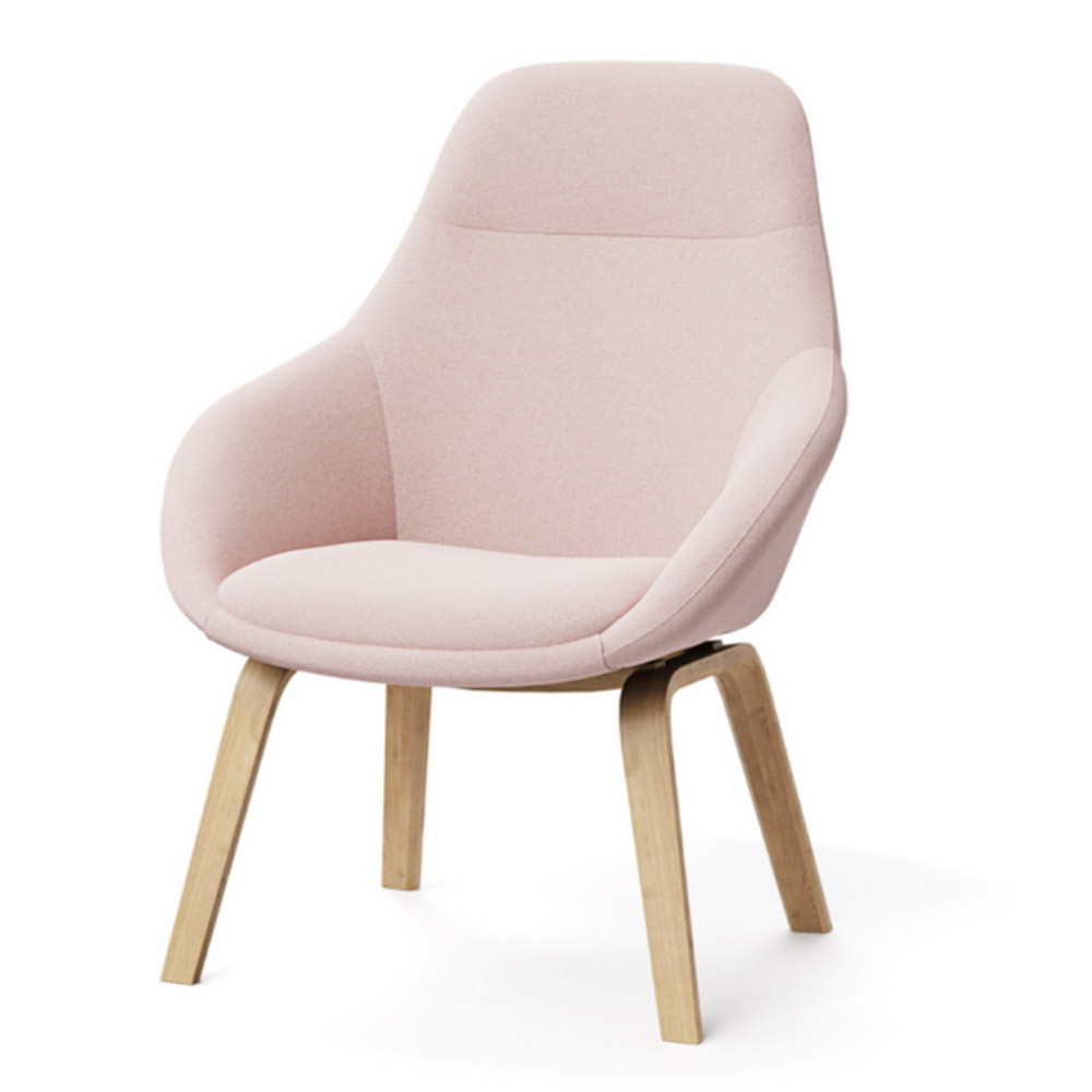 Onda Lounge Chair in light pink