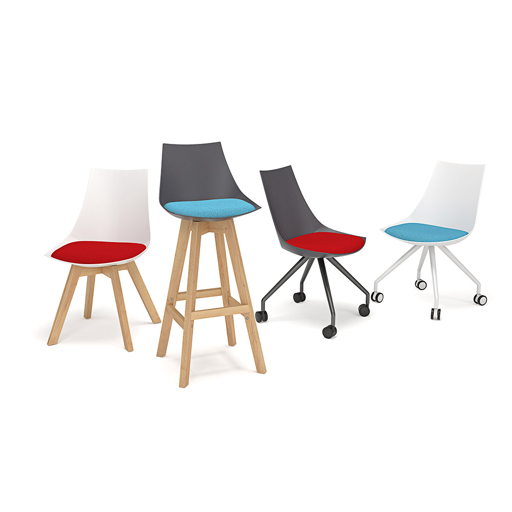 Luna Chair with Castor Base